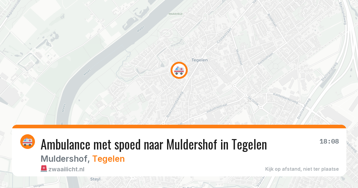 Ambulance met spoed naar Muldershof in Tegelen — 19 jun 2026