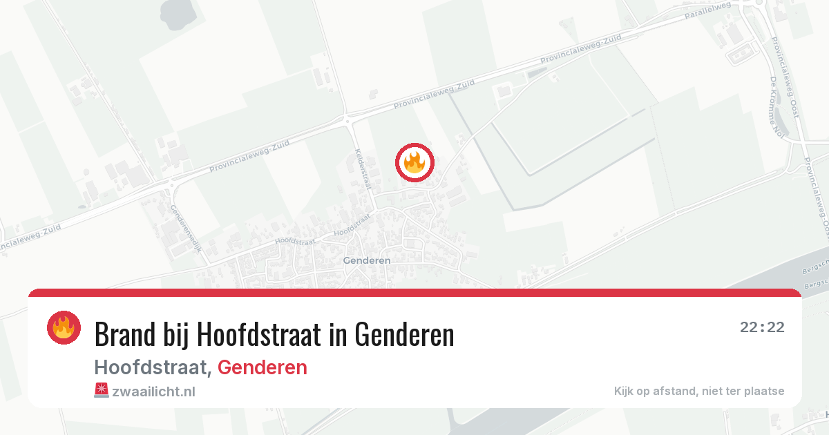 Brand bij Hoofdstraat in Genderen — 19 jun 2026