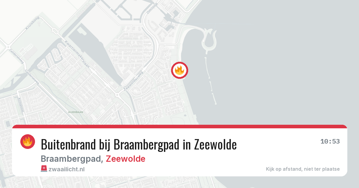 Buitenbrand bij Braambergpad in Zeewolde — 12 aug 2026