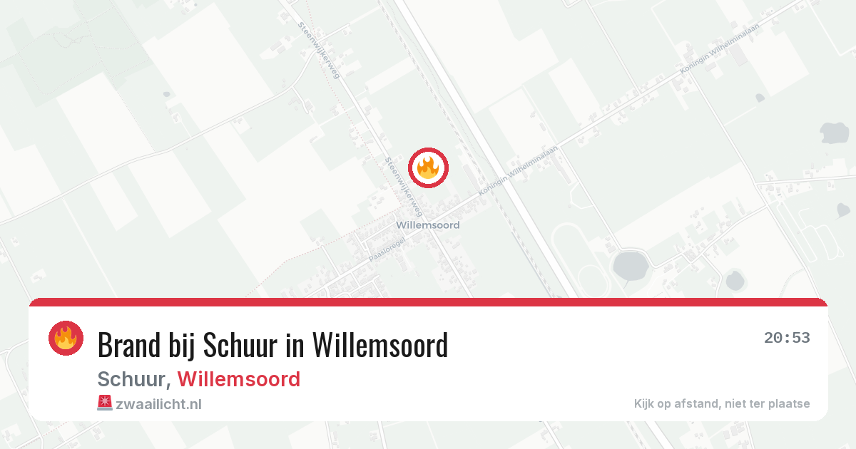 Brand bij Schuur in Willemsoord — 3 apr 2026