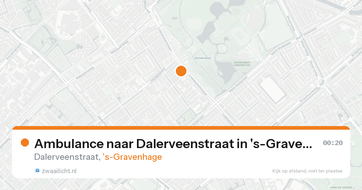 Ambulance naar Dalerveenstraat in 's-Gravenhage — 17 aug 2026