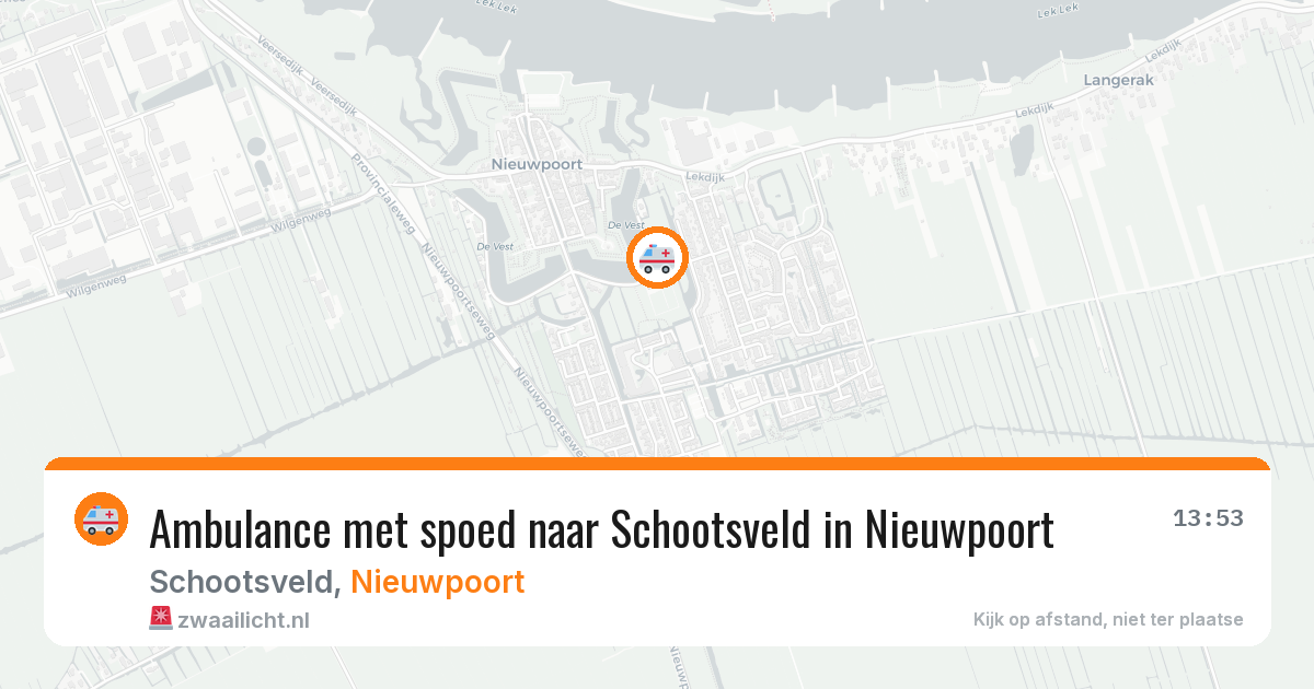 Ambulance met spoed naar Schootsveld in Nieuwpoort — 9 mei 2026
