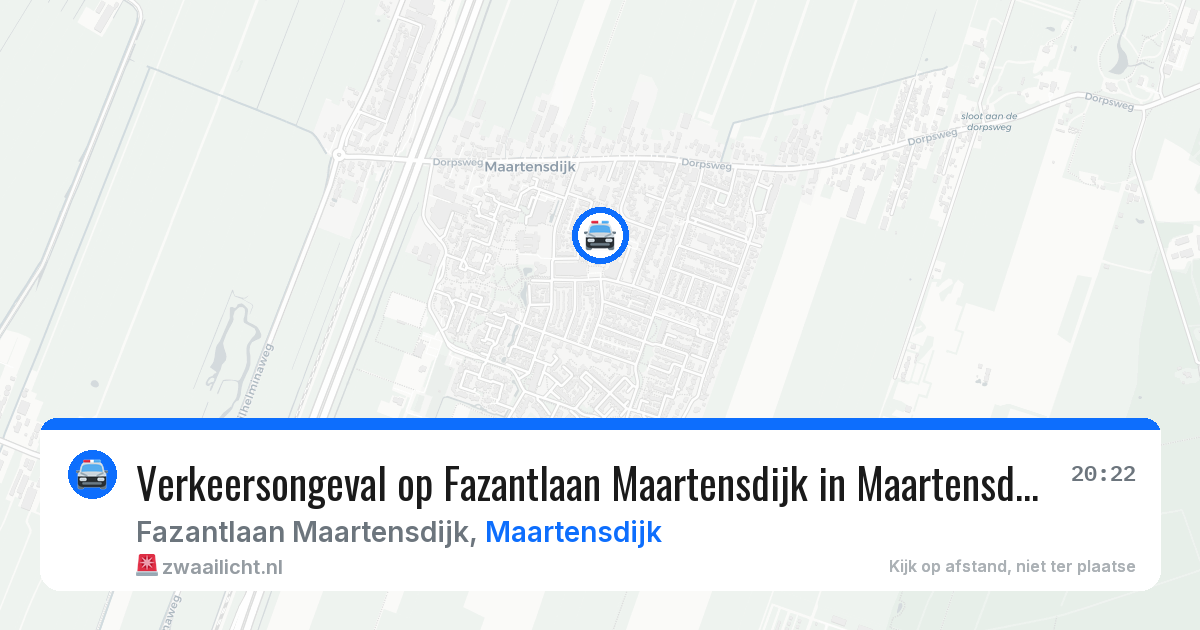 Verkeersongeval op Fazantlaan Maartensdijk in Maartensdijk — 29 apr 2026