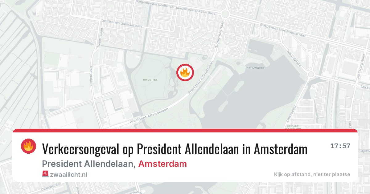 Verkeersongeval op President Allendelaan in Amsterdam — 7 apr 2026