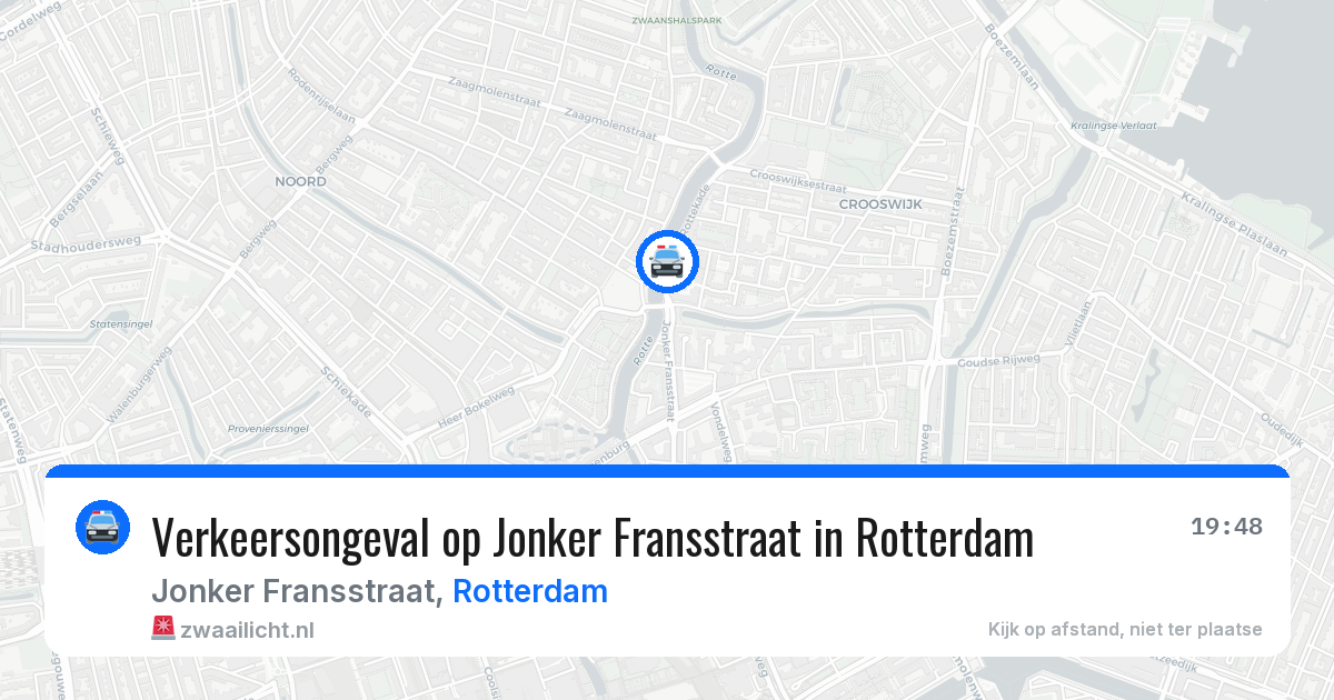 Verkeersongeval op Jonker Fransstraat in Rotterdam — 30 jun 2026