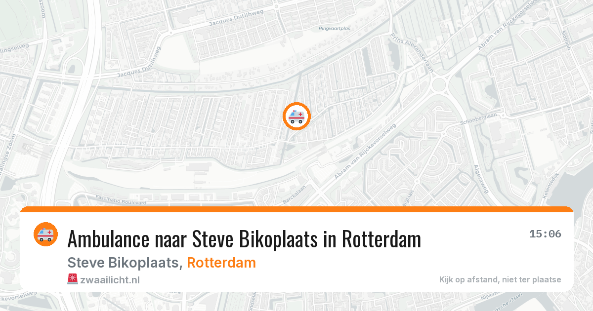 Ambulance naar Steve Bikoplaats in Rotterdam — 9 jul 2026
