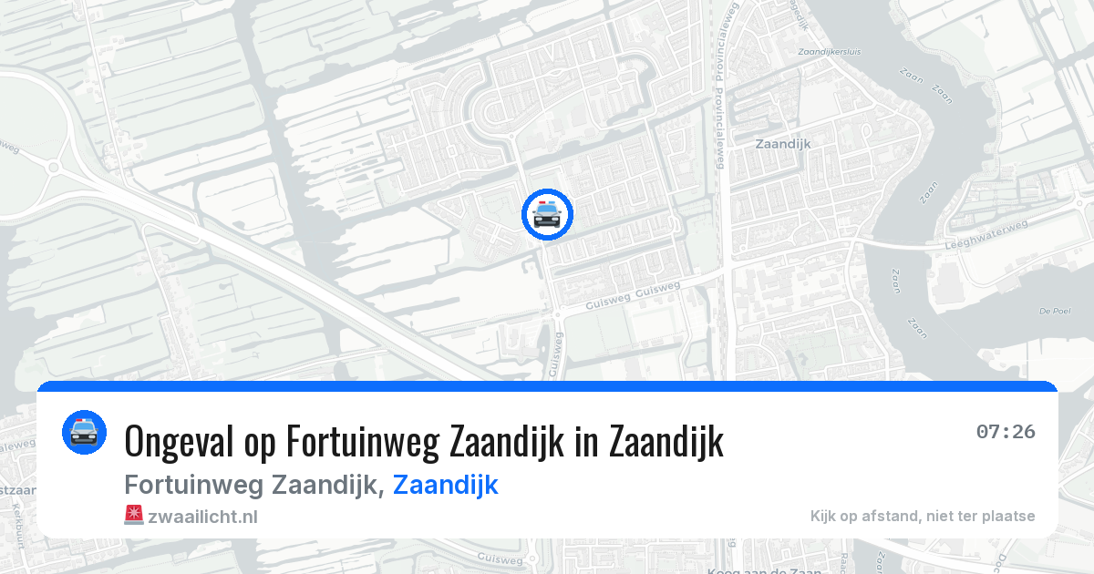 Ongeval op Fortuinweg Zaandijk in Zaandijk — 17 jun 2026