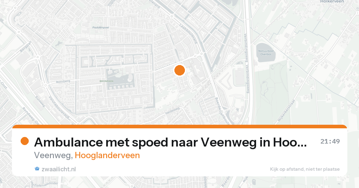 Ambulance met spoed naar Veenweg in Hooglanderveen — 7 aug 2026