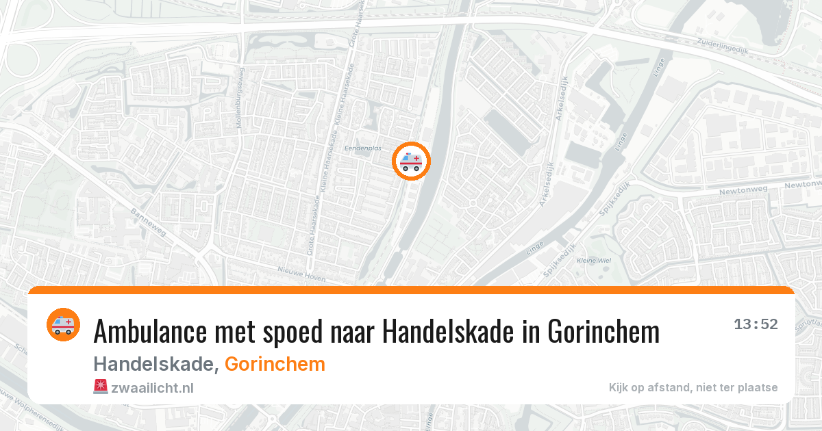Ambulance met spoed naar Handelskade in Gorinchem — 12 aug 2026