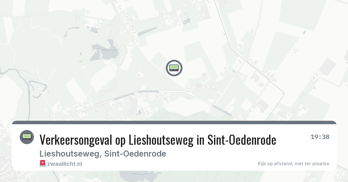 Verkeersongeval op Lieshoutseweg in Sint-Oedenrode — 7 mrt 2026