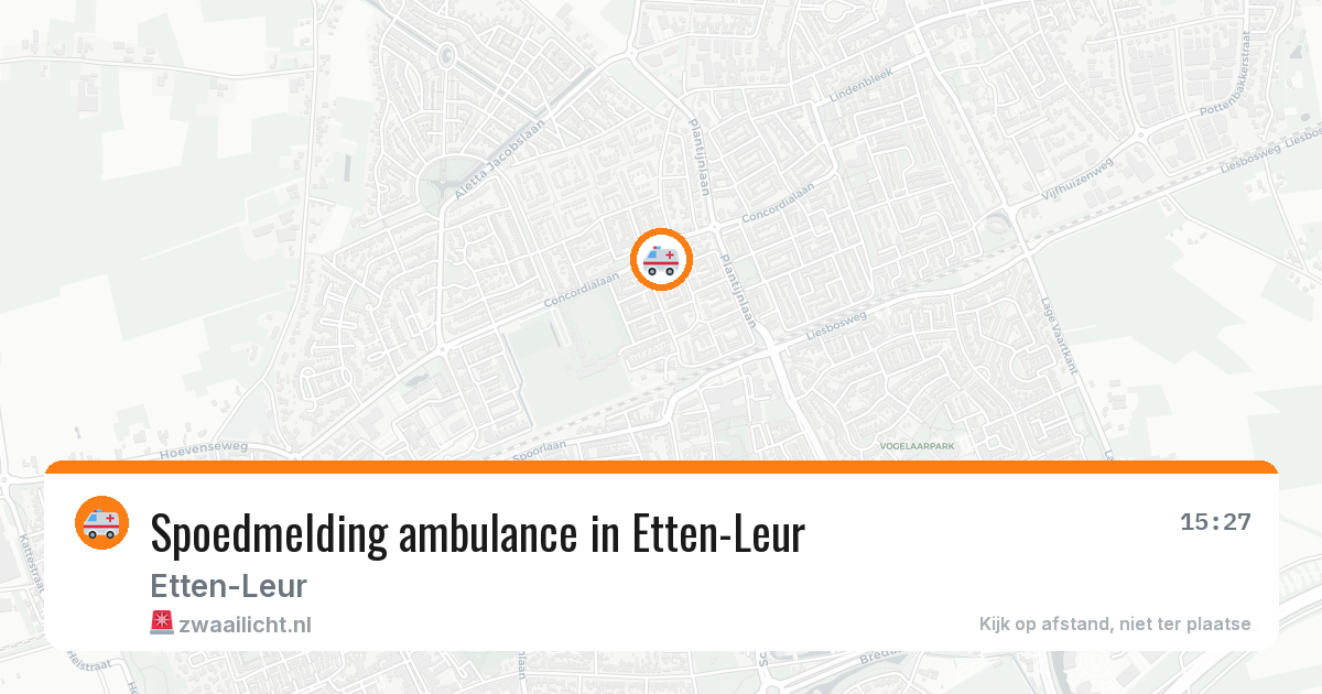 Spoedmelding ambulance in Etten-Leur — 10 aug 2026
