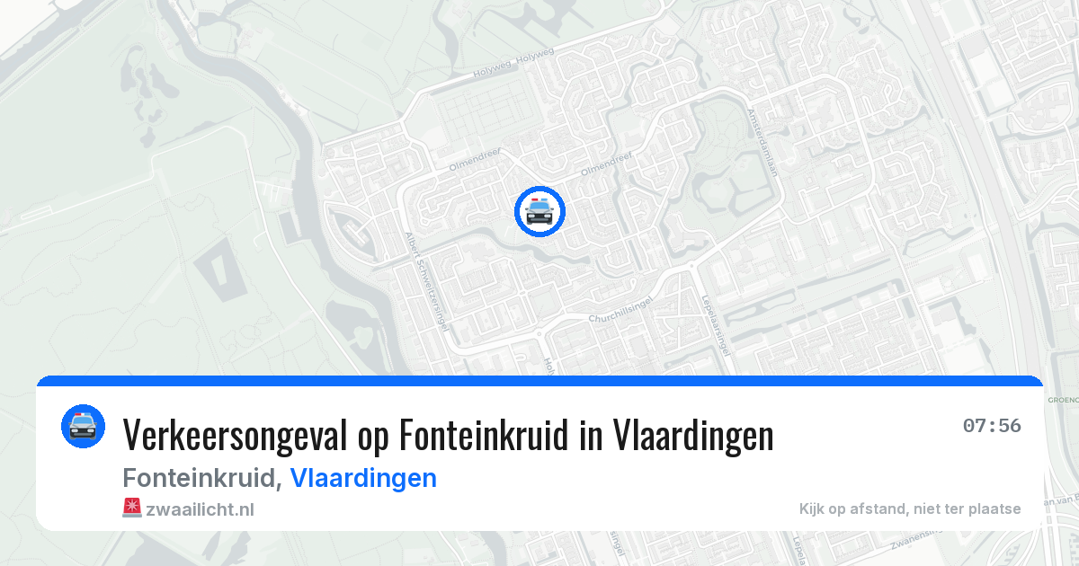 Verkeersongeval op Fonteinkruid in Vlaardingen — 17 jul 2026