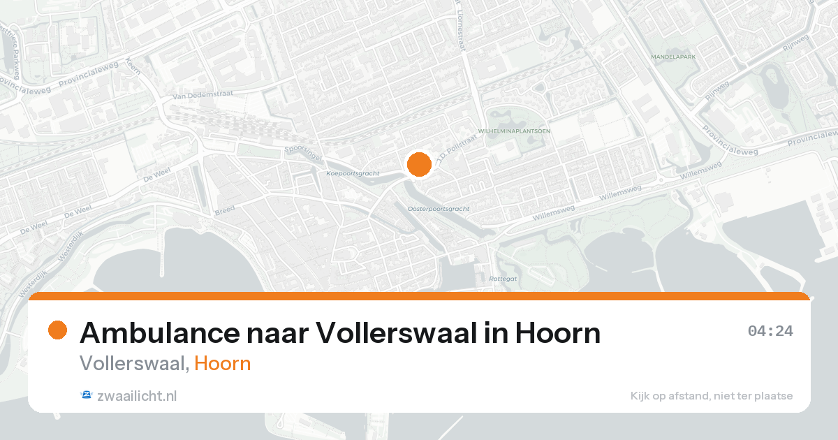 Ambulance naar Vollerswaal in Hoorn — 16 aug 2026