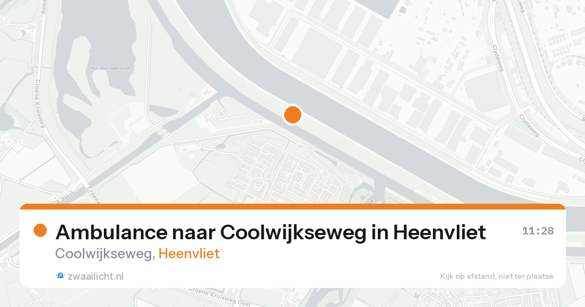 Ambulance naar Coolwijkseweg in Heenvliet — 22 aug 2026