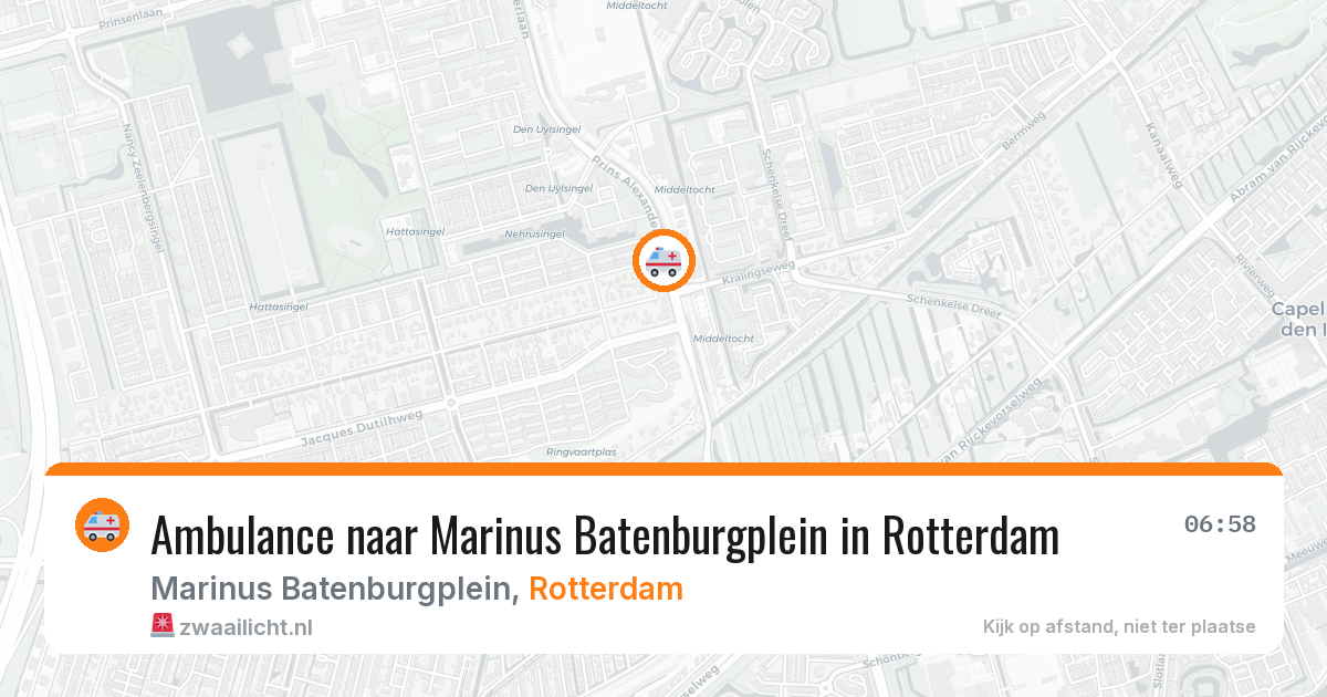 Ambulance naar Marinus Batenburgplein in Rotterdam — 19 jun 2026