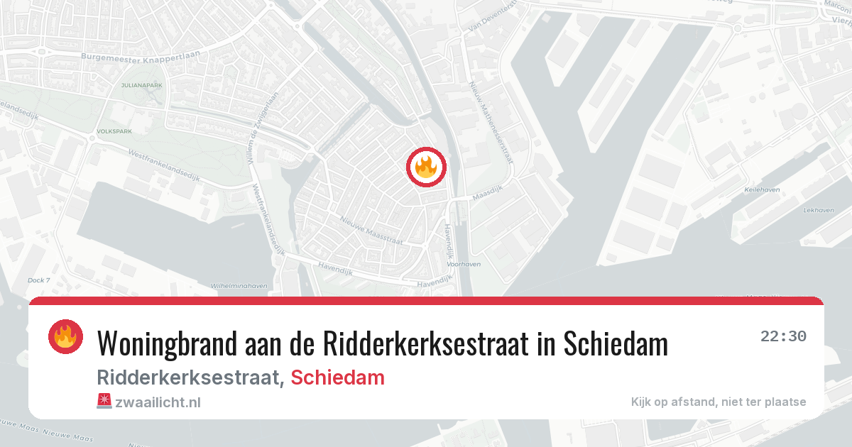 Woningbrand aan de Ridderkerksestraat in Schiedam — 3 aug 2026