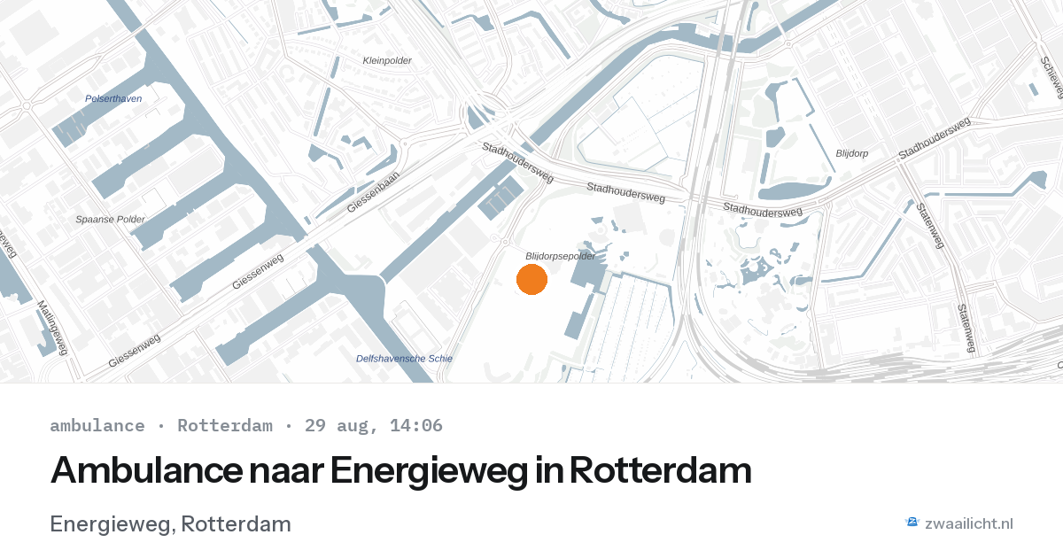 Ambulance naar Energieweg in Rotterdam — 29 aug 2026