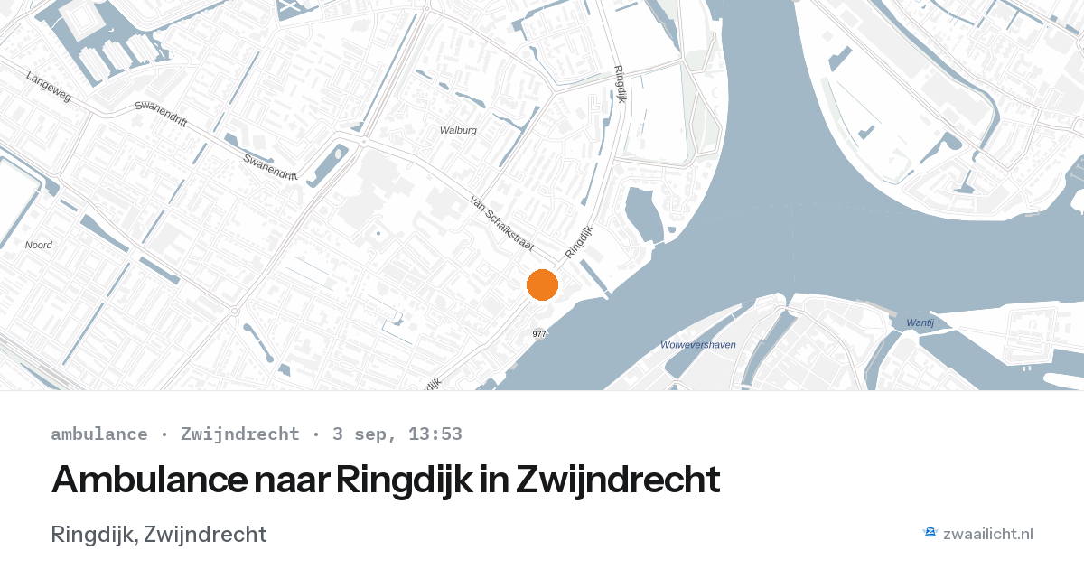 Ambulance naar Ringdijk in Zwijndrecht — 3 sep 2026