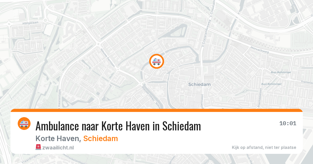 Ambulance naar Korte Haven in Schiedam — 15 mei 2026
