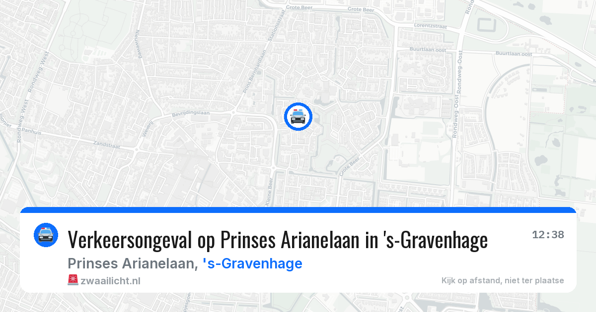 Verkeersongeval op Prinses Arianelaan in 's-Gravenhage — 12 mrt 2026