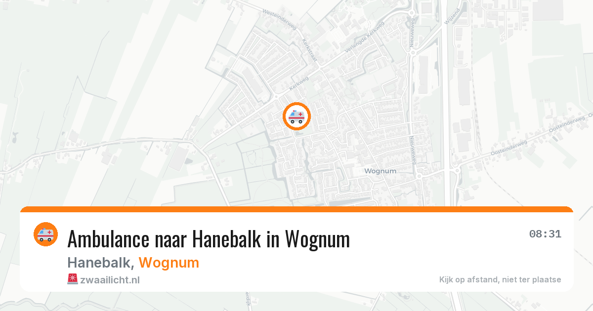 Ambulance naar Hanebalk in Wognum — 23 mrt 2026