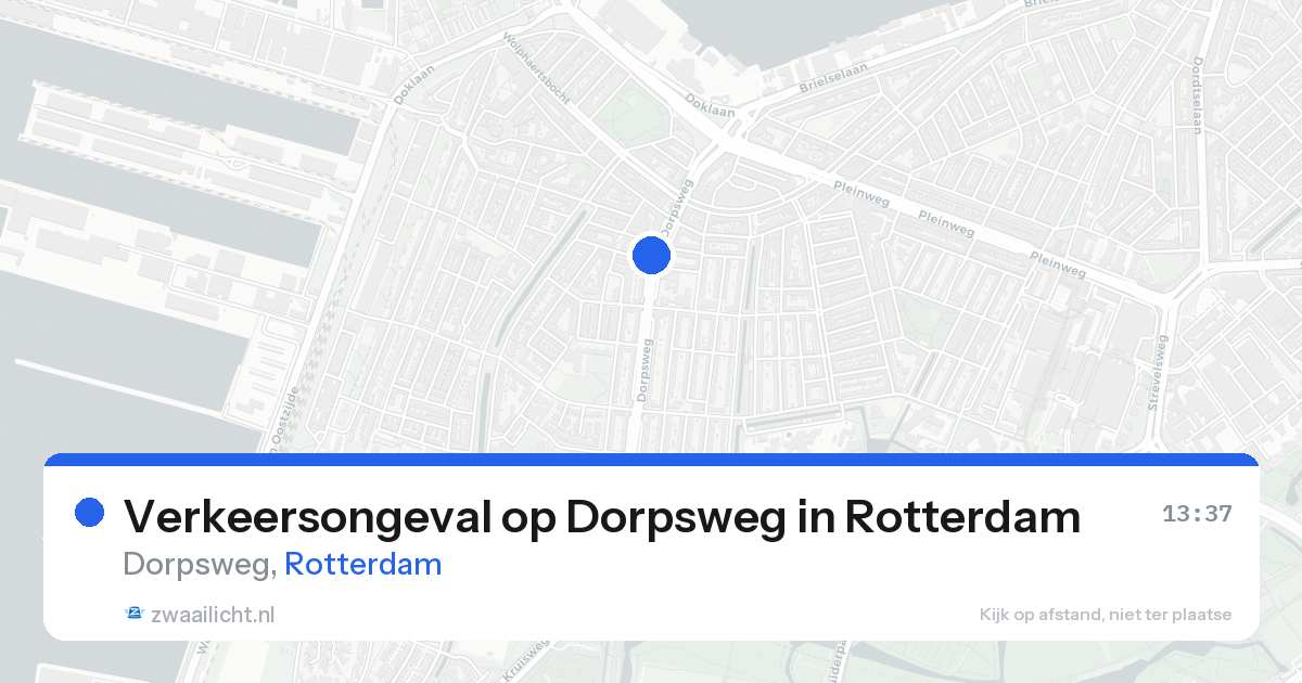 Verkeersongeval op Dorpsweg in Rotterdam — 16 aug 2026
