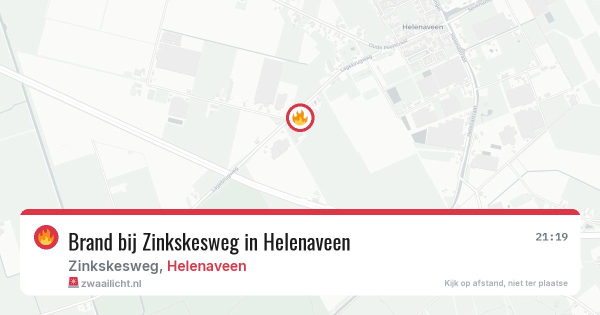 Brand bij Zinkskesweg in Helenaveen — 27 apr 2026