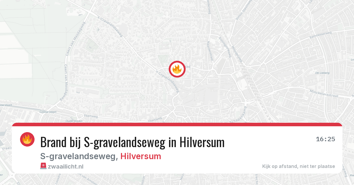 Brand bij S-gravelandseweg in Hilversum — 17 apr 2026