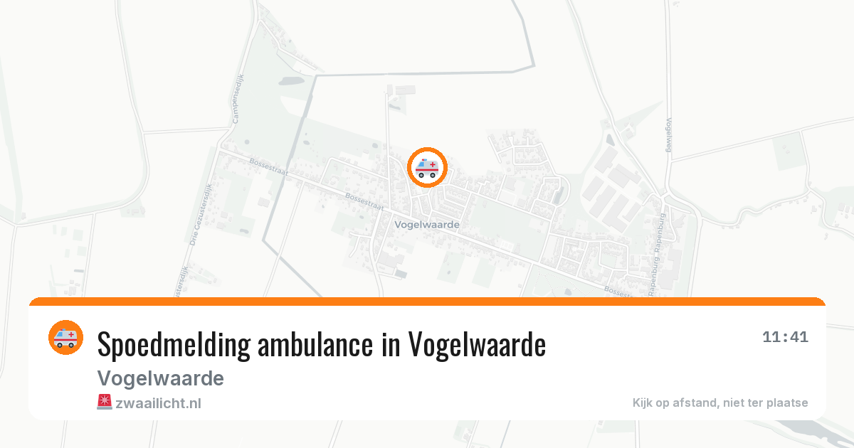 Spoedmelding ambulance in Vogelwaarde — 14 jul 2026