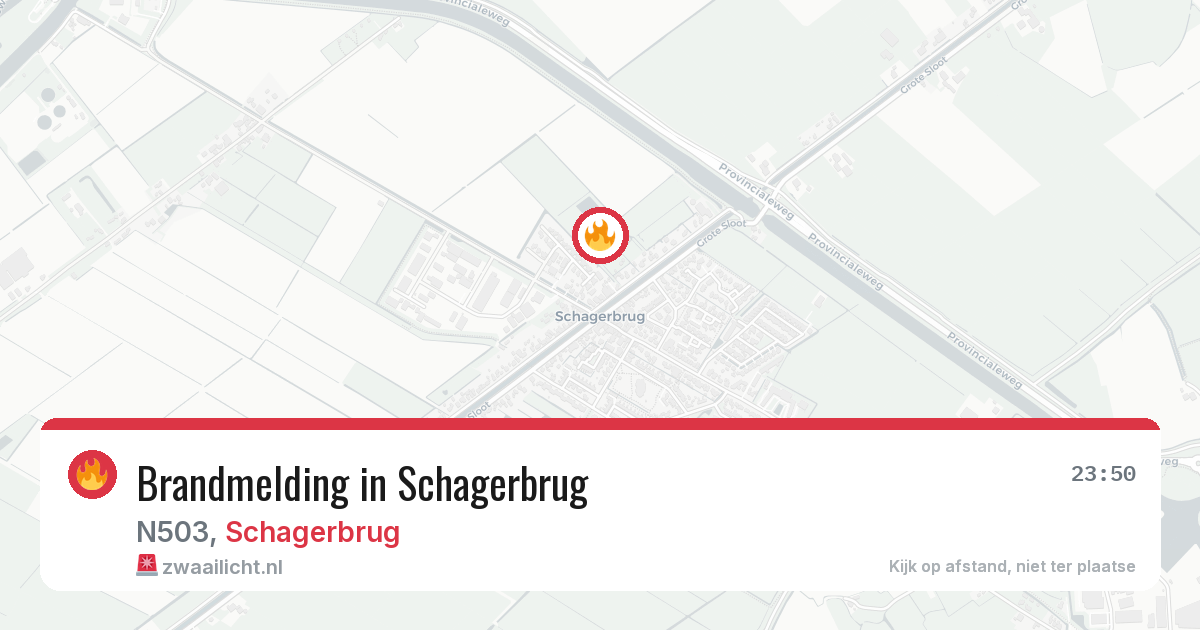 Brandmelding in Schagerbrug — 23 jun 2026
