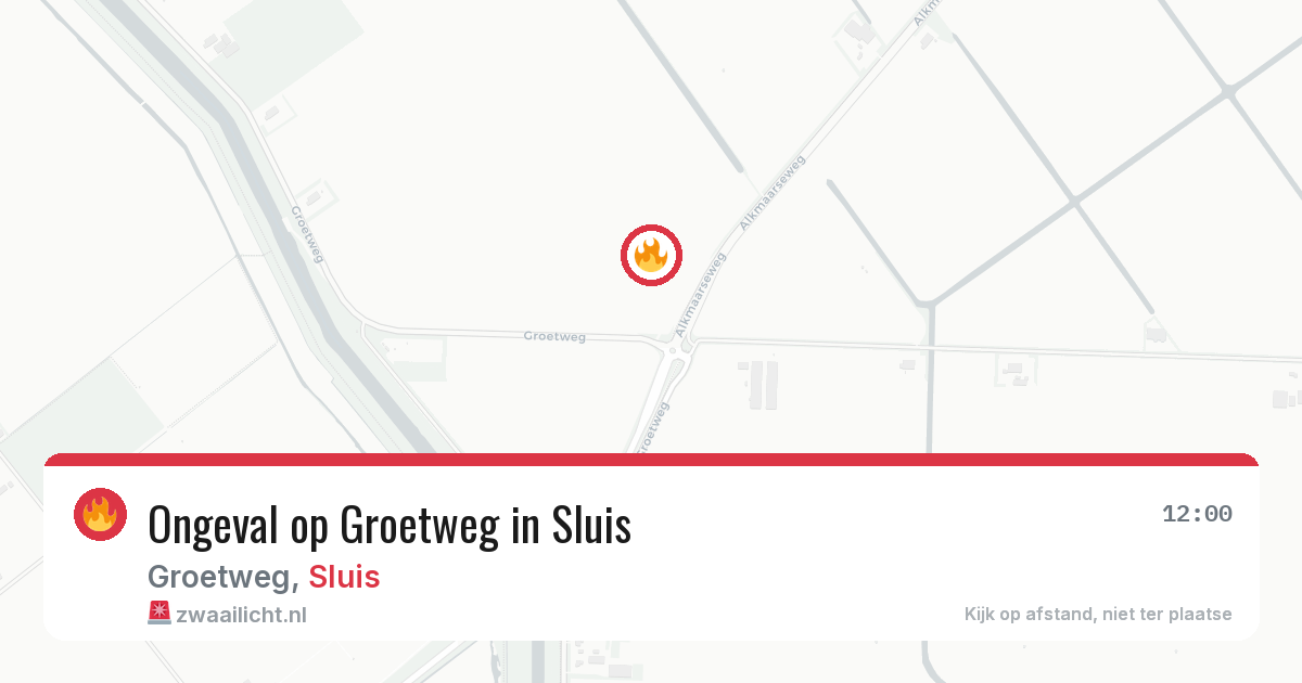Ongeval op Groetweg in Sluis — 8 jul 2026