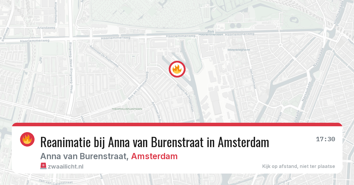 Reanimatie bij Anna van Burenstraat in Amsterdam — 26 apr 2026