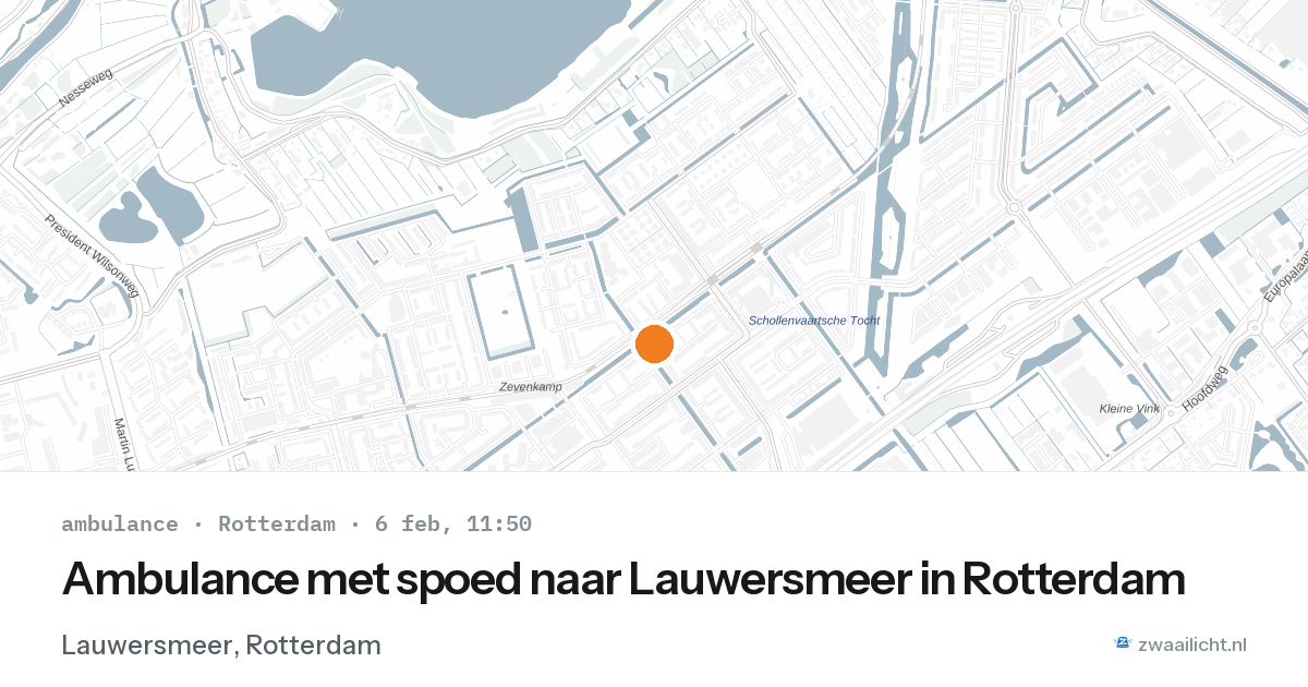 Ambulance met spoed naar Lauwersmeer in Rotterdam — 6 feb 2026