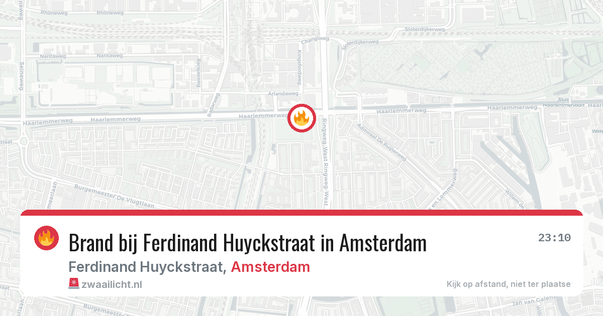 Brand bij Ferdinand Huyckstraat in Amsterdam — 6 apr 2026