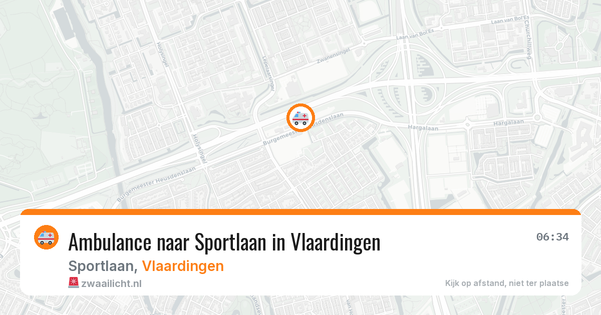 Ambulance naar Sportlaan in Vlaardingen — 8 jul 2026