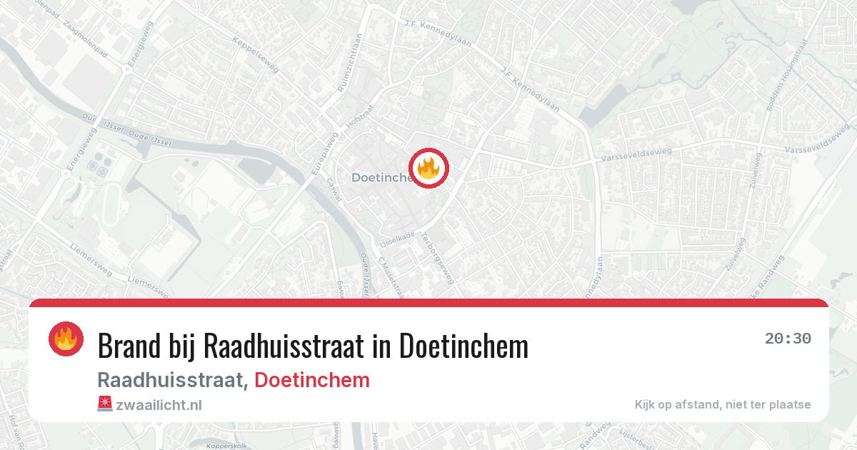 Brand bij Raadhuisstraat in Doetinchem — 8 jun 2026