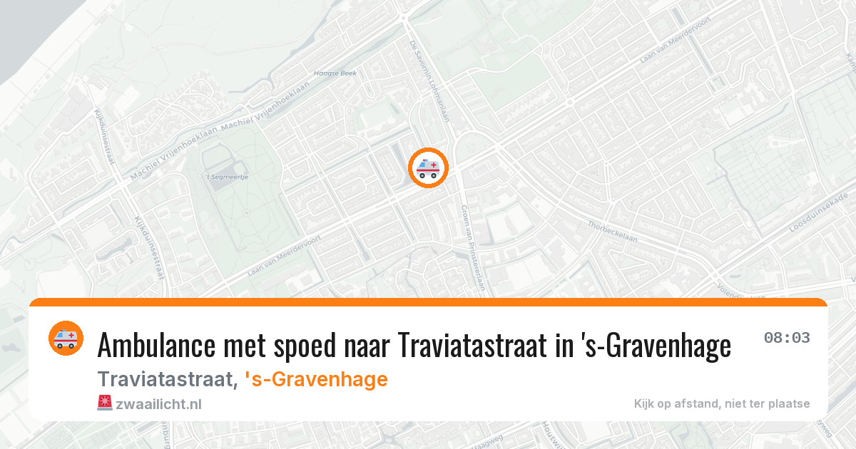 Ambulance met spoed naar Traviatastraat in 's-Gravenhage — 30 mei 2026