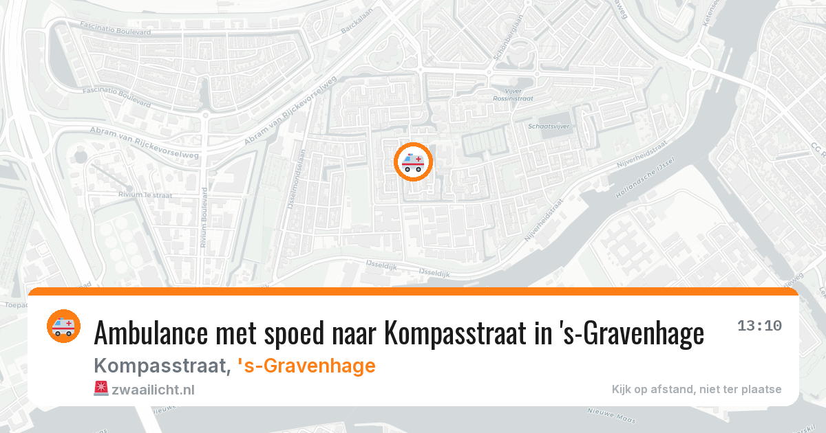 Ambulance met spoed naar Kompasstraat in 's-Gravenhage — 22 mrt 2026