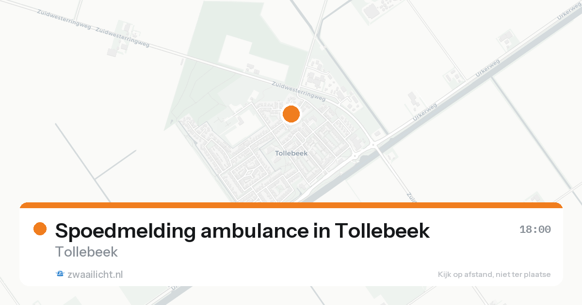 Spoedmelding ambulance in Tollebeek — 31 jan 2026