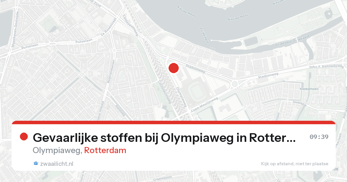 Gevaarlijke stoffen bij Olympiaweg in Rotterdam — 31 jan 2026