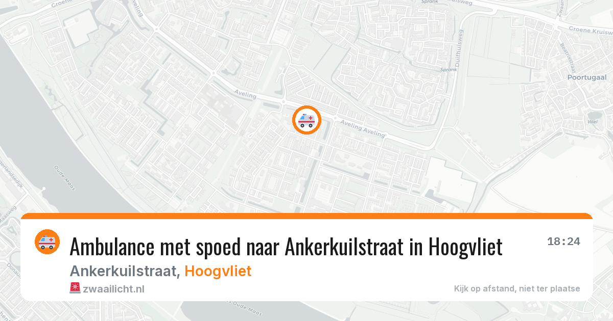 Ambulance met spoed naar Ankerkuilstraat in Hoogvliet — 4 jun 2026