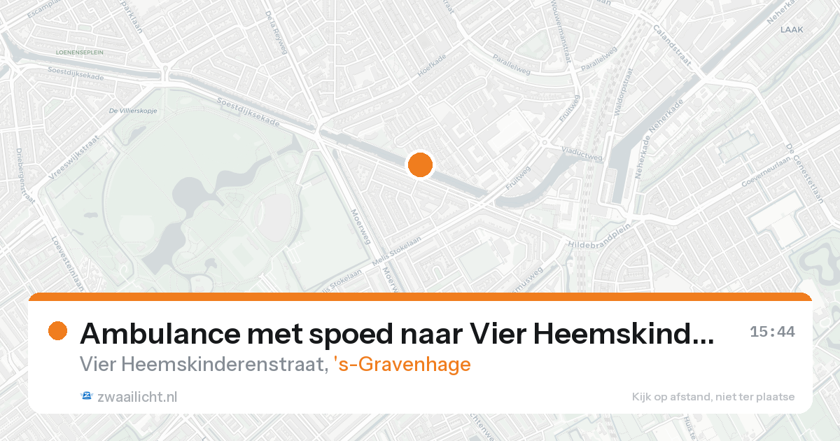 Ambulance met spoed naar Vier Heemskinderenstraat in 's-Gravenhage — 21 aug 2026