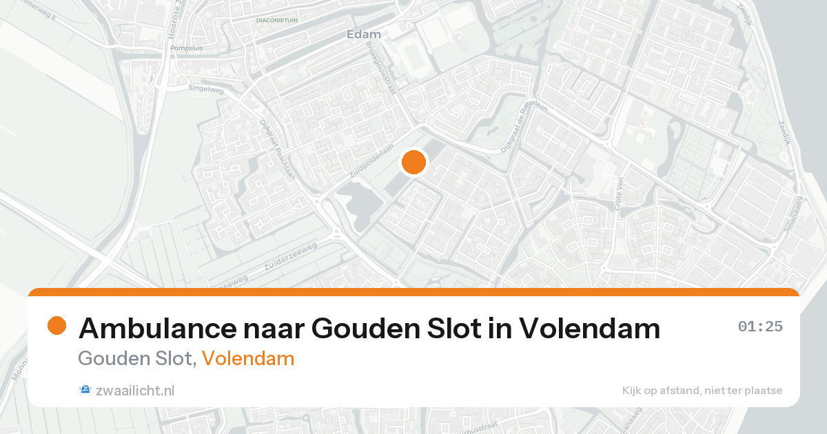 Ambulance naar Gouden Slot in Volendam — 20 mei 2026