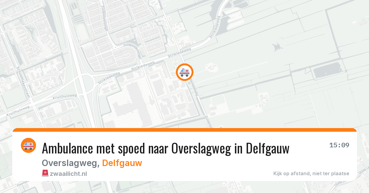 Ambulance met spoed naar Overslagweg in Delfgauw — 20 jun 2026