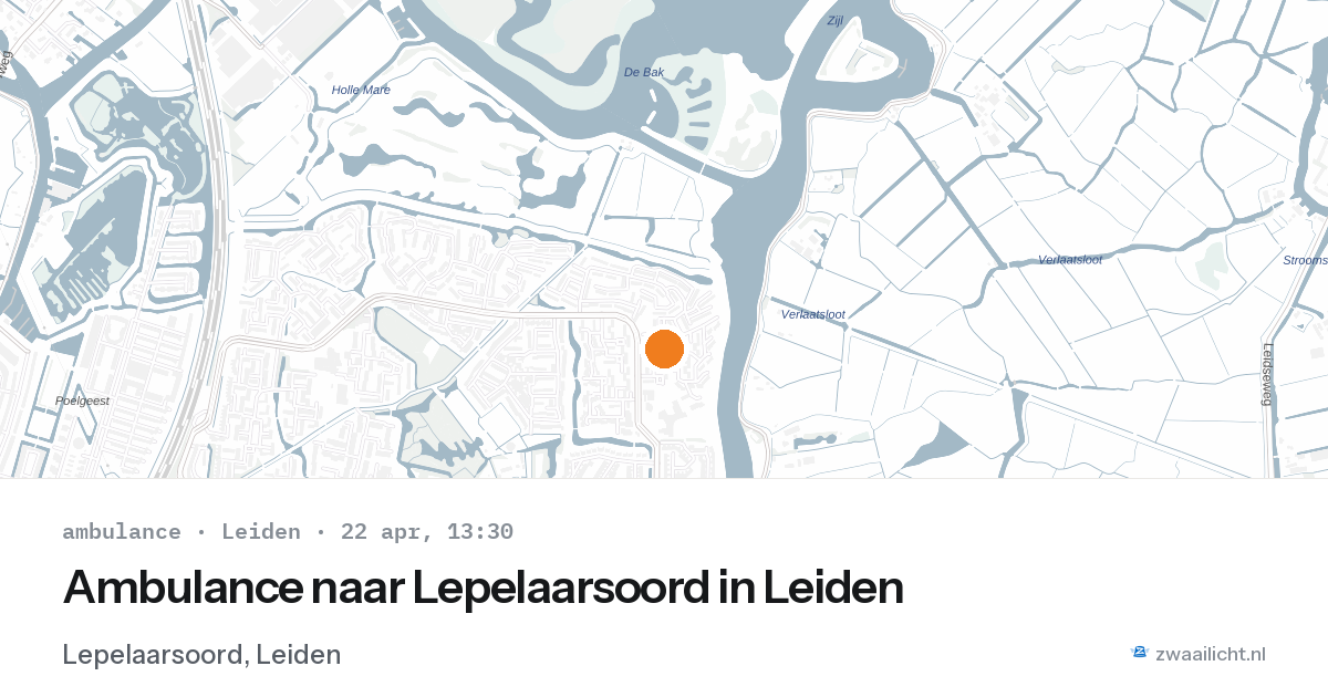 Ambulance naar Lepelaarsoord in Leiden — 22 apr 2026