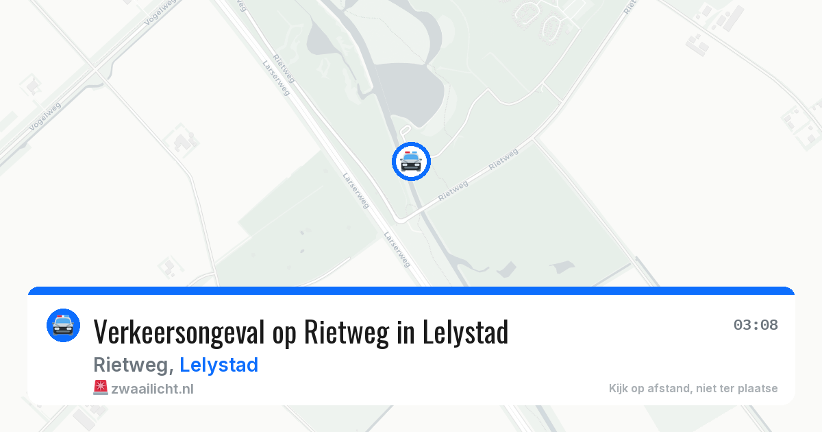 Verkeersongeval op Rietweg in Lelystad — 28 apr 2026