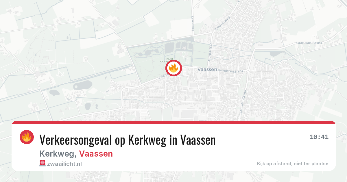 Verkeersongeval op Kerkweg in Vaassen — 11 aug 2026