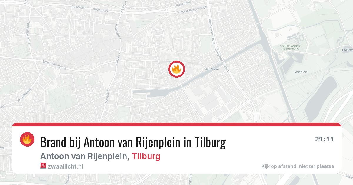 Brand bij Antoon van Rijenplein in Tilburg — 30 jun 2026