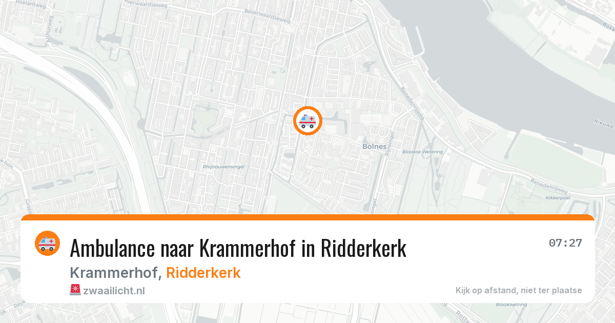 Ambulance naar Krammerhof in Ridderkerk — 15 mrt 2026
