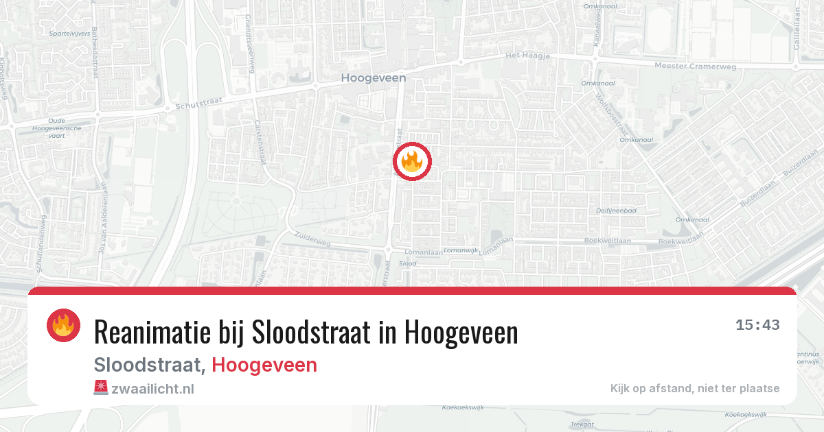 Reanimatie bij Sloodstraat in Hoogeveen — 8 apr 2026